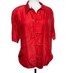 The Limited Coral 100% Silk Shirt - Women M